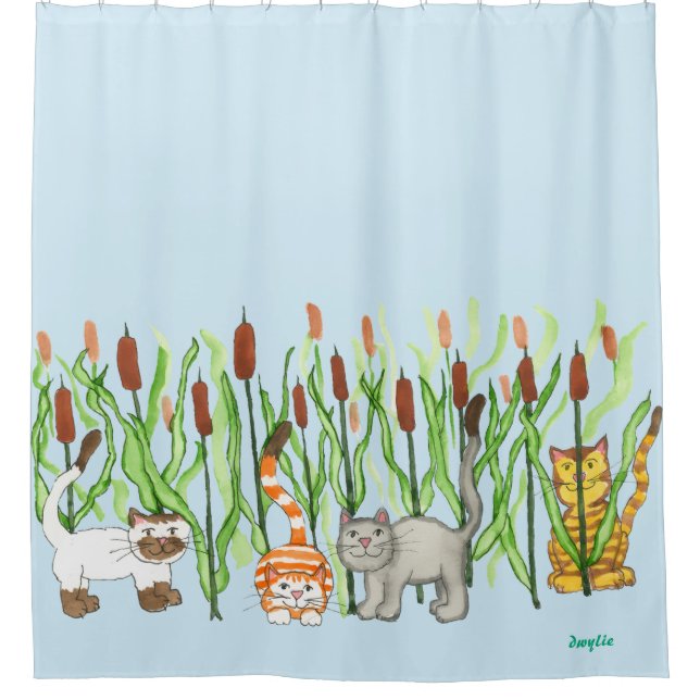 Cortina Para Box Gatos e Taboas (Frente)