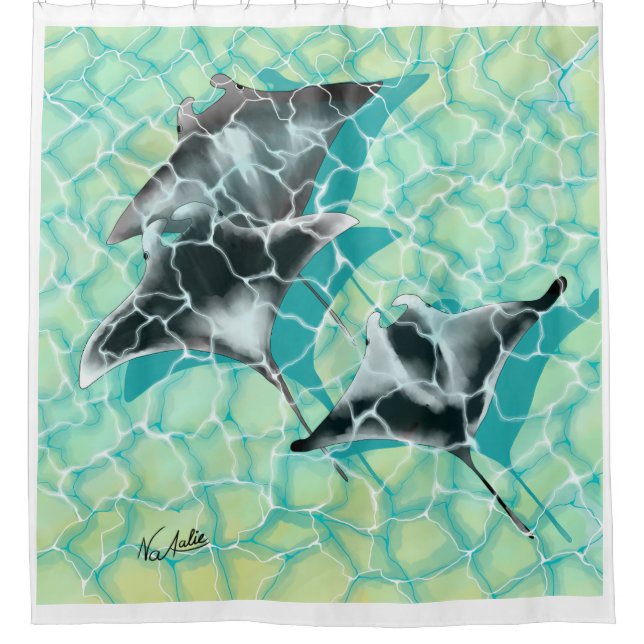 Cortina Para Box GB Shower Curtain Manta Ray (Frente)
