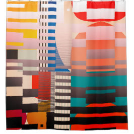 Cortina Para Box Geometric Graphic Motif Modern Trend 