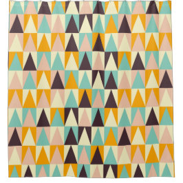Cortina Para Box Geometric pattern of multi-colored triangles 