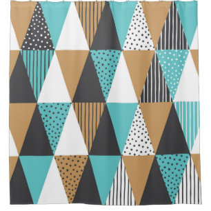 Cortina Para Box Geométrico de Vintage: Ilustração de Abstrato.
