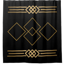 Geométrico em preto e Dourado