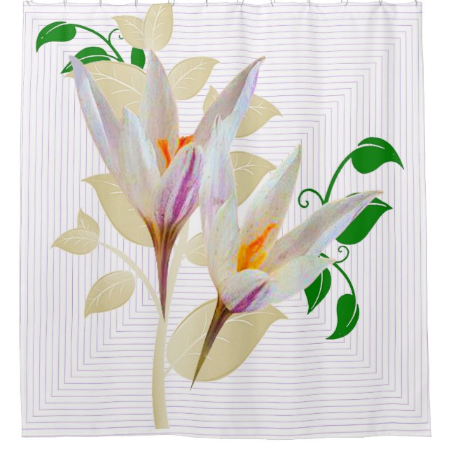 Cortina Para Box Geométrico Floral (Frente)