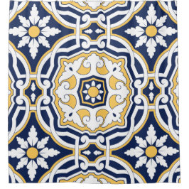 Cortina Para Box Geométrico vívido amarelo-claro marroquino