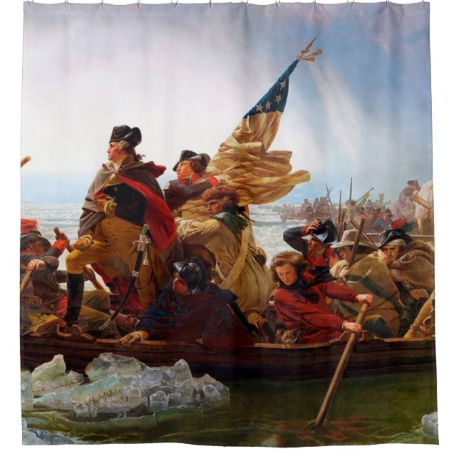 Cortina Para Box George Washington Atravessando O Rio Delaware (Frente)