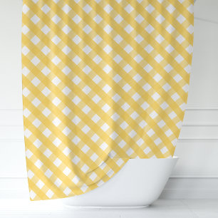 Cortina Para Box Gingham Amarelo Ensolarado