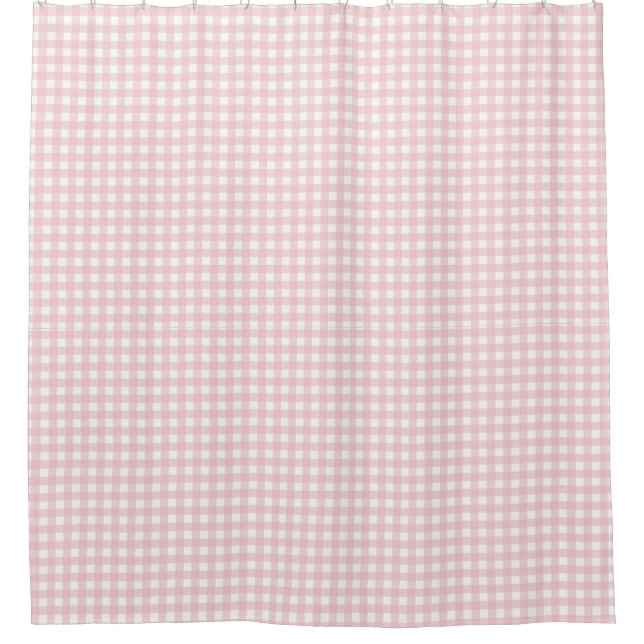Cortina Para Box Gingham rosa (Frente)