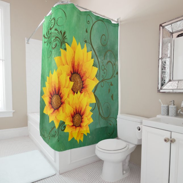 Cortina Para Box Girassóis (In Situ)