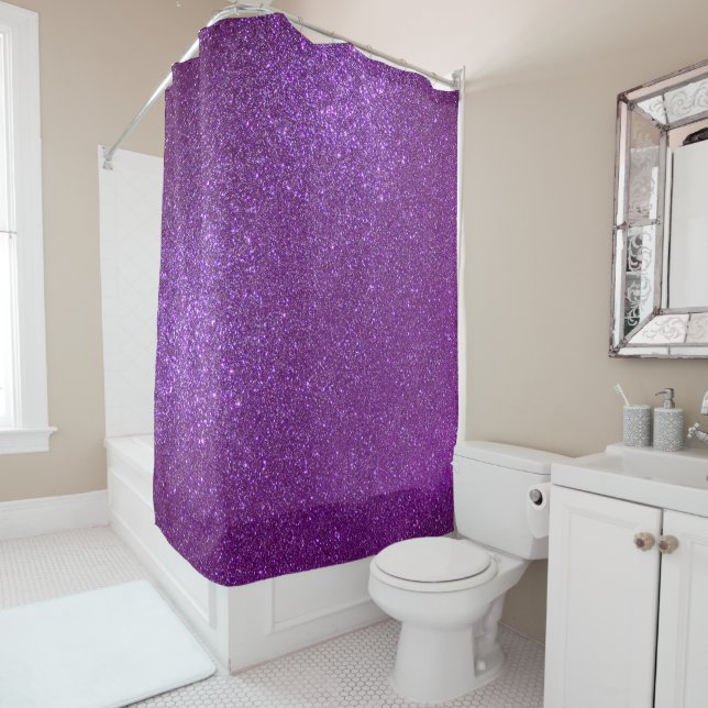 Cortina Para Box Girly Sparkly Royal Purple Glitter (In Situ)