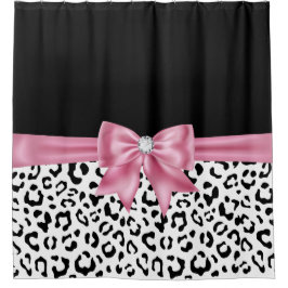 Cortina Para Box Glam Pink Diamond Arco Negra Neve Leopardo
