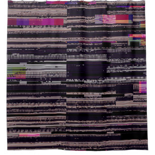 Cortina Para Box Glitched TV screen with broken pixels. Abstract fu
