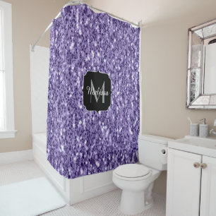 Cortina Para Box Gliteira roxa ultravioleta brilha Monograma