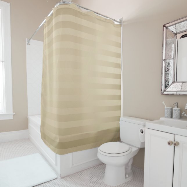 Cortina Para Box Gold and cream stripes  (In Situ)