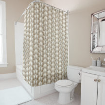 Golden Ornate Frame with Pearls Shower Curtain