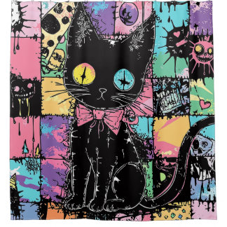 Cortina Para Box Gótico de Kawaii Cute Pastel - Cachorro Gótico