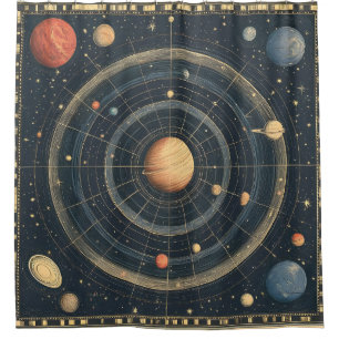 Cortina Para Box Gráfico Celestial Centrado em Júpiter Design (3)