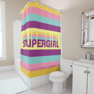 Cortina Para Box Gráfico de Supergirl Retro Colorshift