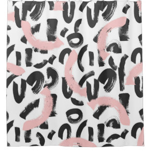 Cortina Para Box Grafite de Grunge: pinceladas de arte.