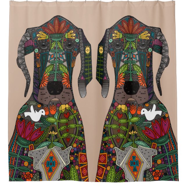 Cortina Para Box Grande beige de amor de Dane (Frente)