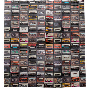 Cortina Para Box Grande coleção de cassetes de áudio