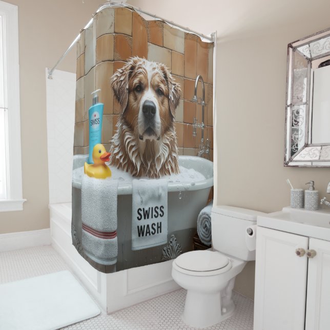 Cortina Para Box Grande Montanha Suíça Enlouquecida Sonolenta Engra (In Situ)