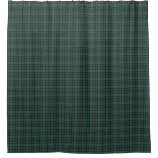 Cortina Para Box Green Blue Burgundy Tartan Plaid Shower Curtain