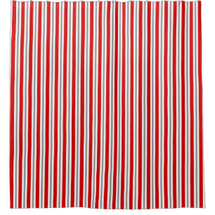 Cortina Para Box Greve de Verão, Vermelho Profundo, Branco e Cinzas