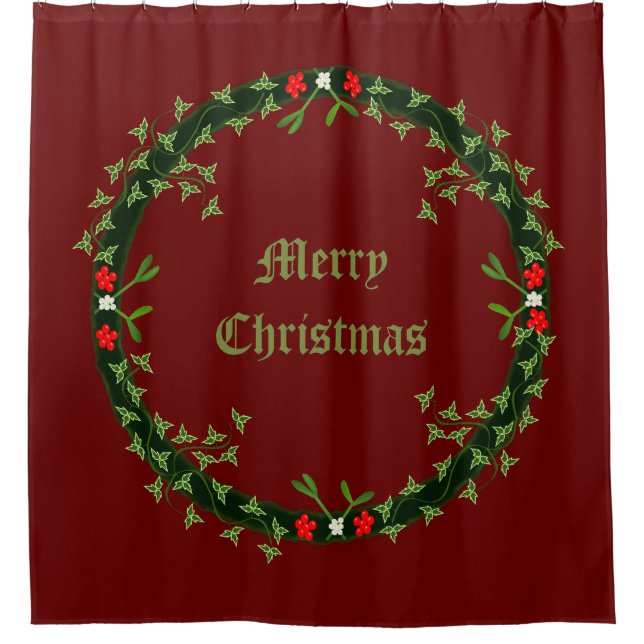 Cortina Para Box Grinalda de Natal Gótica Personalizada (Frente)