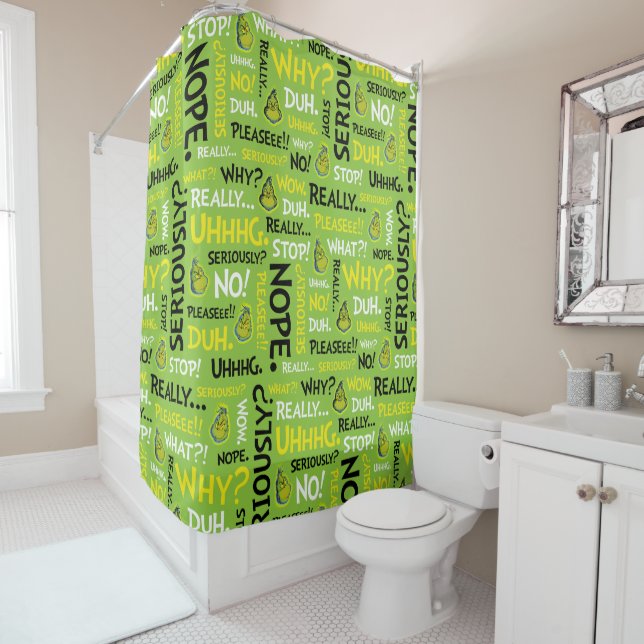 Cortina Para Box Grinch Mal-Humorado | Frase Mal-Humorada do Grinch (In Situ)
