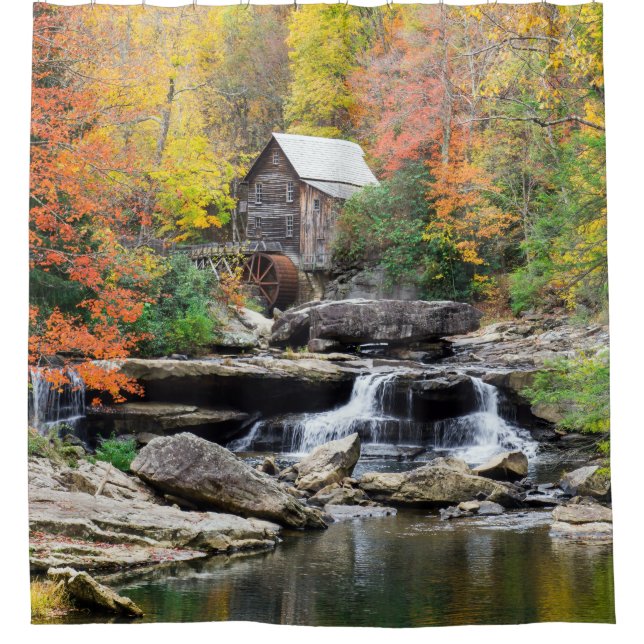 Cortina Para Box Grist Mill no Glade Creek Scenic West Virginia (Frente)