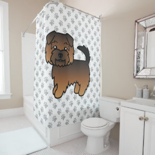 Cortina Para Box Grizzle Norfolk Terrier Cute Cartoon Cão