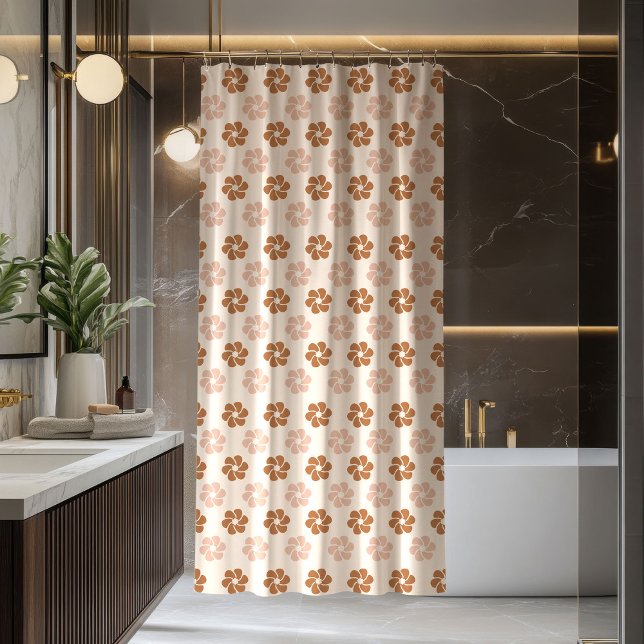 Cortina Para Box Groovy Floral Curtain 70s Pastel Sage Vibes (Groovy Floral Curtain 70s Pastel Sage Vibes)