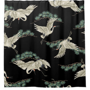 Cortina Para Box grua japonesa elegante: representação artística.