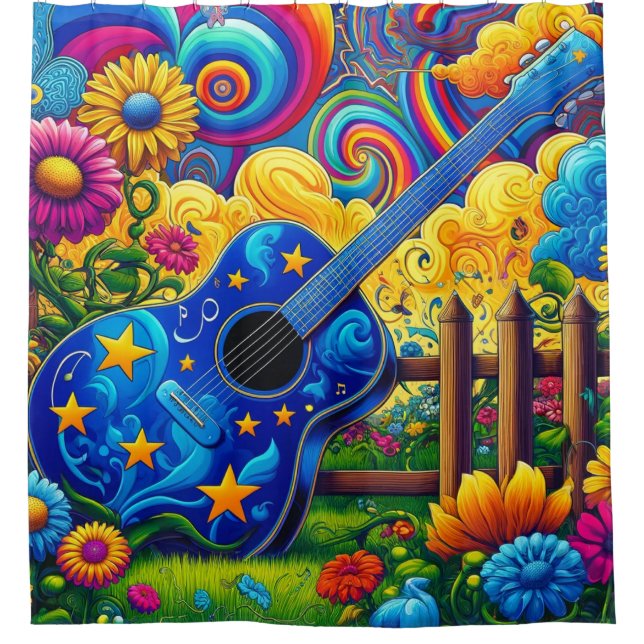 Cortina Para Box Guitar Art (Frente)