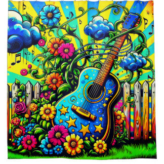 Cortina Para Box Guitar Art