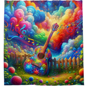 Cortina Para Box Guitar Art