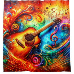 Cortina Para Box Guitar Art