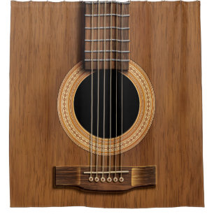 Cortina Para Box Guitarra acústica de madeira morna