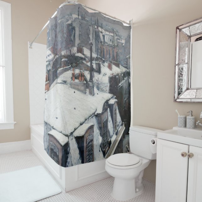 Cortina Para Box Gustave Caillebotte - Telhados na neve (In Situ)