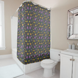 Cortina Para Box Halloween Bats WaterColor Pattern Modern Spooky