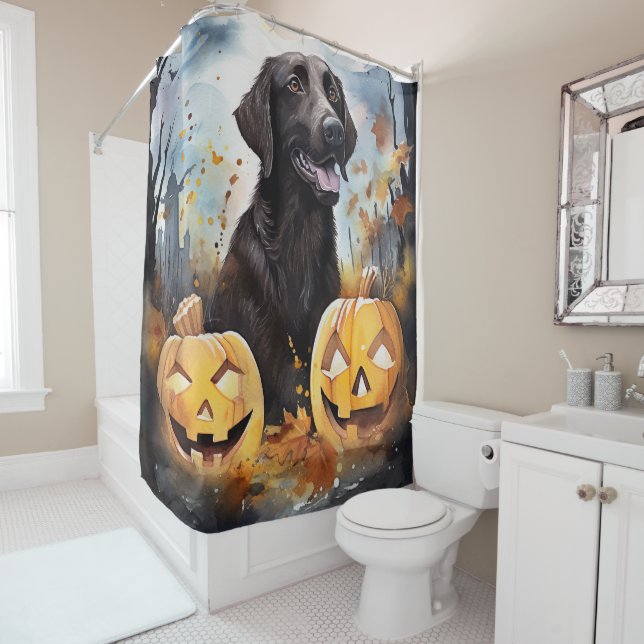 Cortina Para Box Halloween Nova Scotia Com Abóboras Assustador  (In Situ)