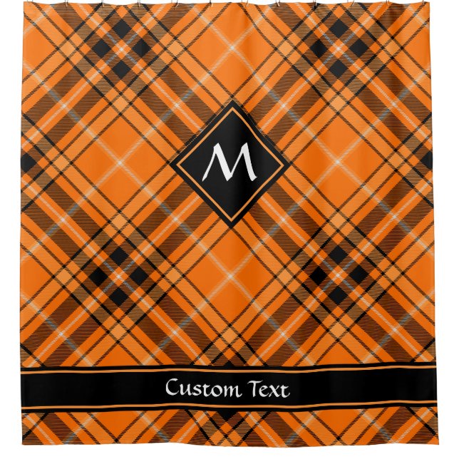 Cortina Para Box Halloween Orange Tartan (Frente)