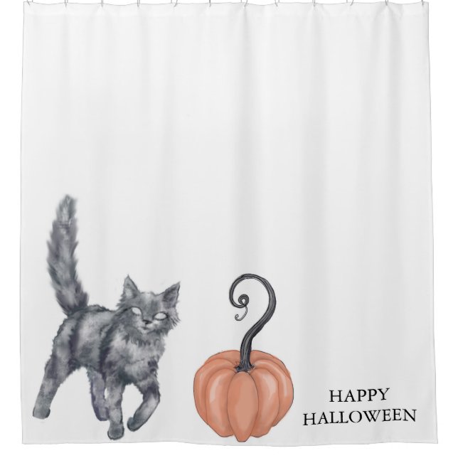 Cortina Para Box Halloween Pumpkin Spooky Cabeça Chá Cortina (Frente)