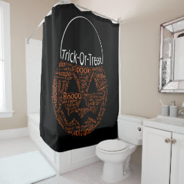 Cortina Para Box Halloween Pumpkin Typografia Black Orange