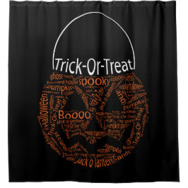 Cortina Para Box Halloween Pumpkin Typografia Black Orange