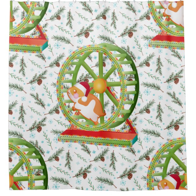 Cortina Para Box hamster do xmas santa claus (Frente)
