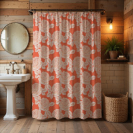 Cortina Para Box Hand Drawn Peony Floral 