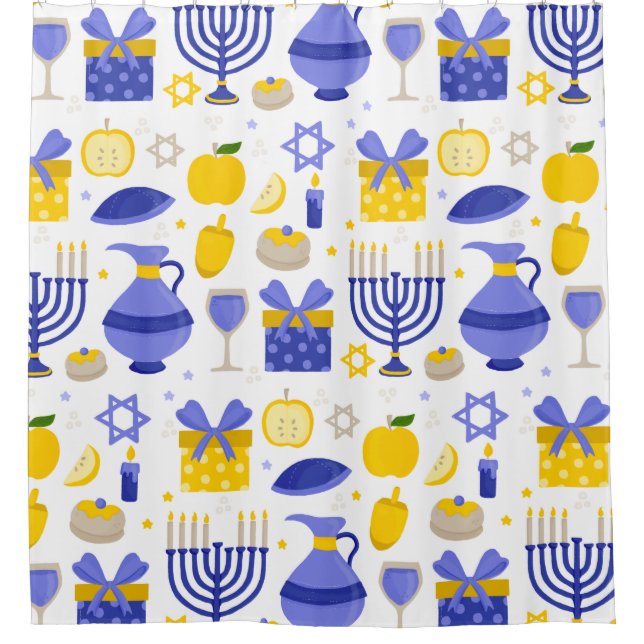 Cortina Para Box hanukkah dreidel menorah (Frente)