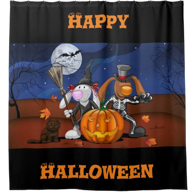 Cortina Para Box Happy Halloween Bunnies (Frente)