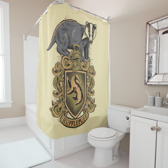 Cortina Para Box Harry Potter | Brasão de Hufflepuff com Texugo (In Situ)